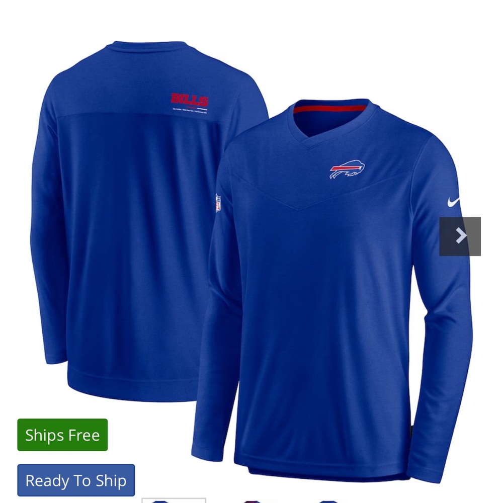 Men’s Buffalo bills v-neck drifit long sleeve